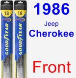 Front Wiper Blade Pack for 1986 Jeep Cherokee - Hybrid