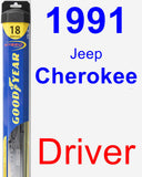 Driver Wiper Blade for 1991 Jeep Cherokee - Hybrid