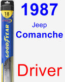 Driver Wiper Blade for 1987 Jeep Comanche - Hybrid