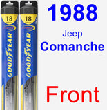 Front Wiper Blade Pack for 1988 Jeep Comanche - Hybrid