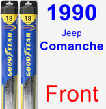 Front Wiper Blade Pack for 1990 Jeep Comanche - Hybrid