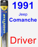 Driver Wiper Blade for 1991 Jeep Comanche - Hybrid