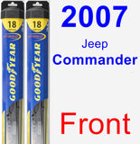 Front Wiper Blade Pack for 2007 Jeep Commander - Hybrid
