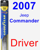 Driver Wiper Blade for 2007 Jeep Commander - Hybrid