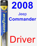Driver Wiper Blade for 2008 Jeep Commander - Hybrid