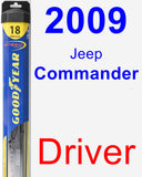 Driver Wiper Blade for 2009 Jeep Commander - Hybrid