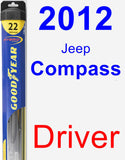 Driver Wiper Blade for 2012 Jeep Compass - Hybrid