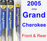 Front & Rear Wiper Blade Pack for 2005 Jeep Grand Cherokee - Hybrid