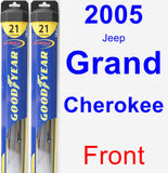 Front Wiper Blade Pack for 2005 Jeep Grand Cherokee - Hybrid