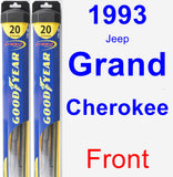 Front Wiper Blade Pack for 1993 Jeep Grand Cherokee - Hybrid