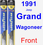 Front Wiper Blade Pack for 1991 Jeep Grand Wagoneer - Hybrid