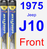 Front Wiper Blade Pack for 1975 Jeep J10 - Hybrid