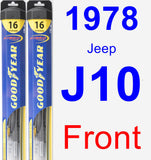 Front Wiper Blade Pack for 1978 Jeep J10 - Hybrid