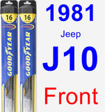 Front Wiper Blade Pack for 1981 Jeep J10 - Hybrid