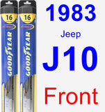 Front Wiper Blade Pack for 1983 Jeep J10 - Hybrid