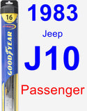 Passenger Wiper Blade for 1983 Jeep J10 - Hybrid