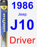 Driver Wiper Blade for 1986 Jeep J10 - Hybrid