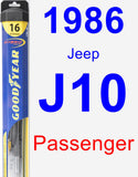 Passenger Wiper Blade for 1986 Jeep J10 - Hybrid