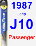 Passenger Wiper Blade for 1987 Jeep J10 - Hybrid