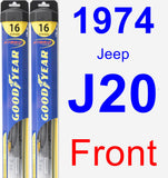 Front Wiper Blade Pack for 1974 Jeep J20 - Hybrid