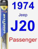 Passenger Wiper Blade for 1974 Jeep J20 - Hybrid