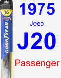 Passenger Wiper Blade for 1975 Jeep J20 - Hybrid