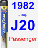 Passenger Wiper Blade for 1982 Jeep J20 - Hybrid