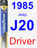 Driver Wiper Blade for 1985 Jeep J20 - Hybrid