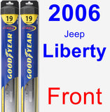 Front Wiper Blade Pack for 2006 Jeep Liberty - Hybrid