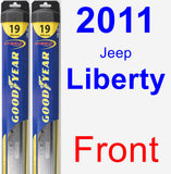 Front Wiper Blade Pack for 2011 Jeep Liberty - Hybrid