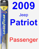 Passenger Wiper Blade for 2009 Jeep Patriot - Hybrid