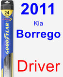 Driver Wiper Blade for 2011 Kia Borrego - Hybrid