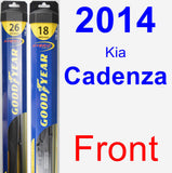 Front Wiper Blade Pack for 2014 Kia Cadenza - Hybrid