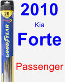 Passenger Wiper Blade for 2010 Kia Forte - Hybrid