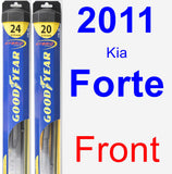 Front Wiper Blade Pack for 2011 Kia Forte - Hybrid