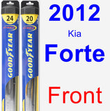 Front Wiper Blade Pack for 2012 Kia Forte - Hybrid