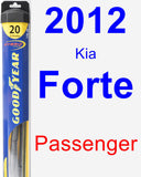 Passenger Wiper Blade for 2012 Kia Forte - Hybrid