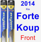 Front Wiper Blade Pack for 2014 Kia Forte Koup - Hybrid