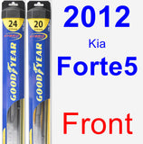 Front Wiper Blade Pack for 2012 Kia Forte5 - Hybrid