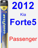 Passenger Wiper Blade for 2012 Kia Forte5 - Hybrid