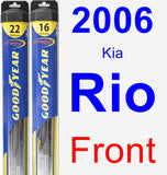 Front Wiper Blade Pack for 2006 Kia Rio - Hybrid