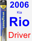 Driver Wiper Blade for 2006 Kia Rio - Hybrid