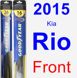 Front Wiper Blade Pack for 2015 Kia Rio - Hybrid