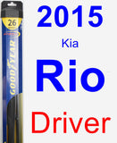 Driver Wiper Blade for 2015 Kia Rio - Hybrid