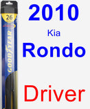 Driver Wiper Blade for 2010 Kia Rondo - Hybrid