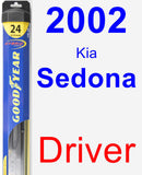 Driver Wiper Blade for 2002 Kia Sedona - Hybrid