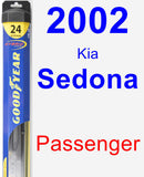 Passenger Wiper Blade for 2002 Kia Sedona - Hybrid