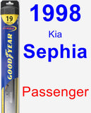 Passenger Wiper Blade for 1998 Kia Sephia - Hybrid