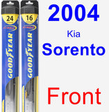 Front Wiper Blade Pack for 2004 Kia Sorento - Hybrid