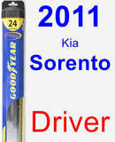 Driver Wiper Blade for 2011 Kia Sorento - Hybrid